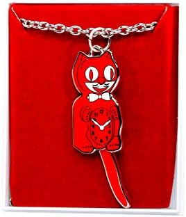 Kit Cat Klock Necklaces (Red & Silver)
