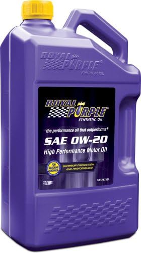 Royal Purple 12020 API-Licensed SAE 0W-20 High Performance Synthetic Motor Oil - 12 Quart