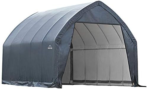 ShelterLogic Garage-in-a-Box Portable Outdoor Garage for SUV and Full-Size Trucks, All-Season Car Canopy Carport with Alpine Style Roof