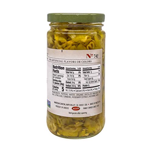 Jeff's Naturals Sliced Golden Greek Peperoncini - 12 oz