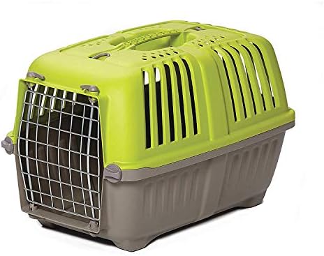 Spree by MidWest 19-Inch Travel Carrier, Blue, Fits Pets up to 10 lbs | Hard-Sided Pet Carrier, Steel Door, Ventilated Design, Locking Tabs, Easy Assembly