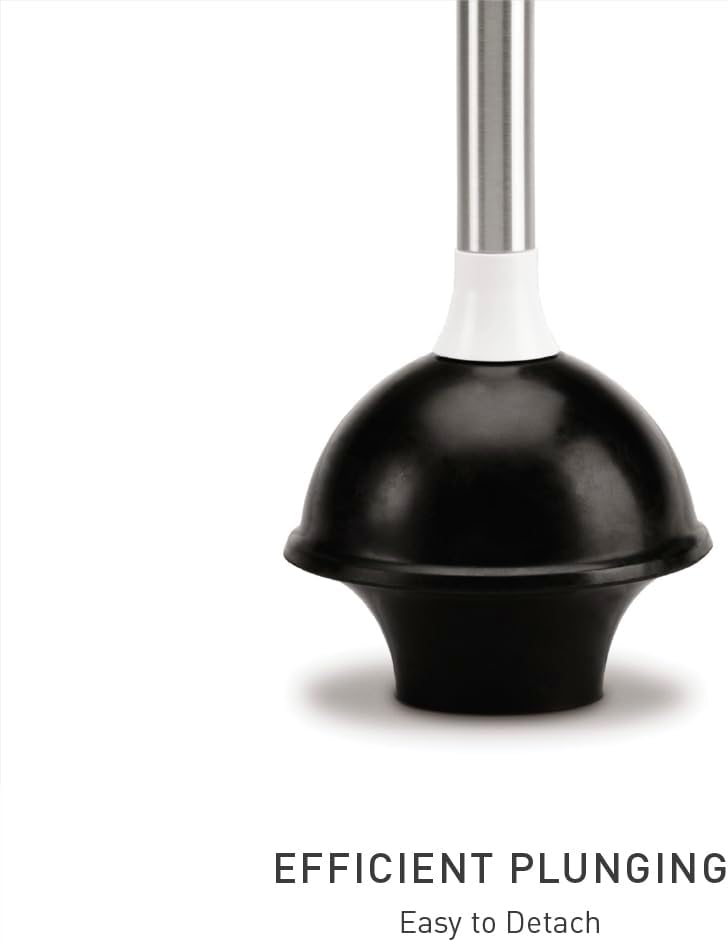 simplehuman Toilet Brush with Caddy Stainless Steel, Black