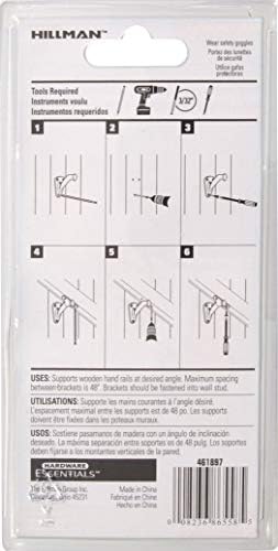 Hillman Hardware Essentials Heavy Duty Handrail Bracket Antique Brass 851538