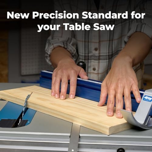 Kreg Precision Miter Gauge System - Adjustable Table Saw Miter Gauge Fence - High Accuracy Angle Cutting Tool - KMS7102