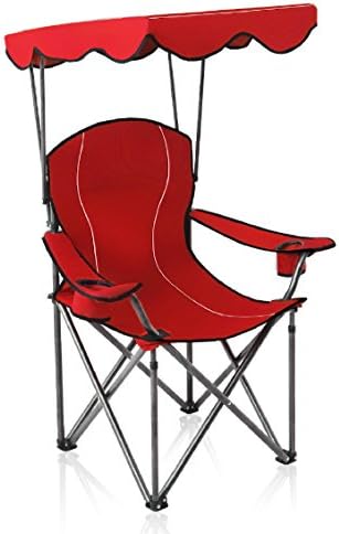 ALPHA CAMP Heavy Duty Canopy Camping Chairs with Adjustable Sunshade | Heavy duty 400 LBS, Steel Frame, Sturdy, Ergonomic,600D Oxford fabric ,Phone holder Cup holder,Carry Bag,Easy to set up
