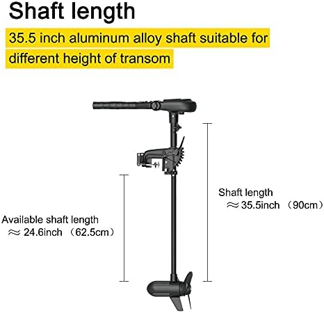 AQUOS Haswing 12V 65lbs 35.5in Brushless Transom Trolling Motor
