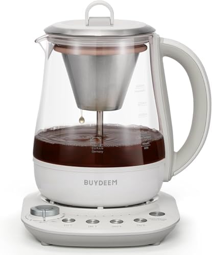 BUYDEEM K2423 Tea Maker, 5 Temperature Settings, Removable Infuser, 1.2L