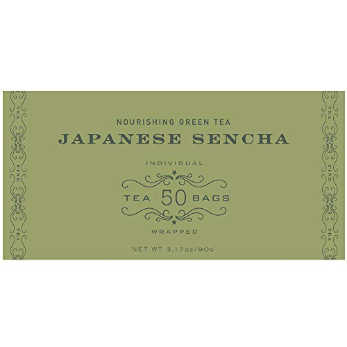 Harney & Sons Japanese Sencha Green Tea, 50 Tea Bags | Japanese Sencha green tea with a light, delicate flavor. Contains caffeine.