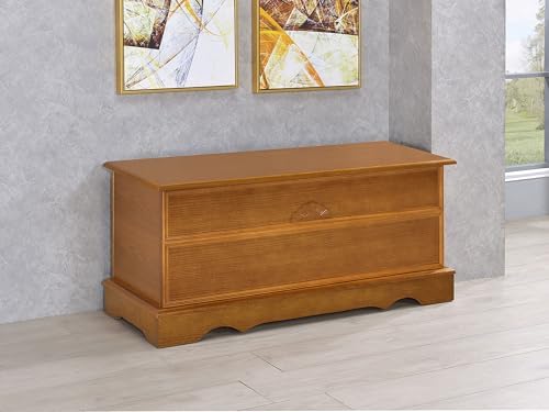Coaster Home Furnishings - Paula - Wood - Cedar Chest with Storage Trunk, Rectangular Shape and Traditional Style - Bedroom - 40-Inch - Honey - 4695