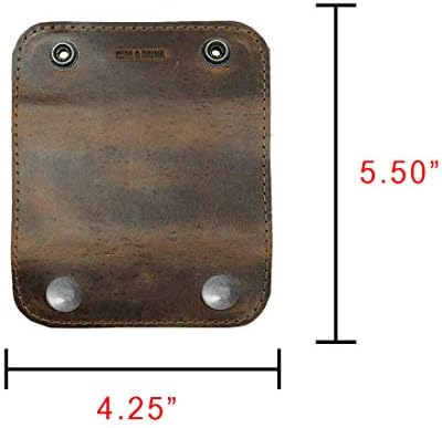 Hide & Drink, Handle Grip Replacement for Luggage Bags, Travel Accessories, Full Grain Leather, Handmade, Bourbon Brown