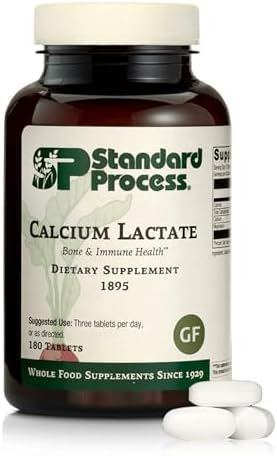 Standard Process - Calcium Lactate Powder - Bone Health & Immune Support - Calcium Magnesium Supplement for Bone Strength & Blood Health - Non-Dairy, Soy & Gluten-Free - 12 oz