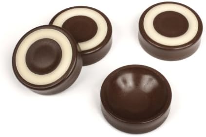 Slipstick CB605 Small Furniture Wheel Caster Cups/Floor Protectors with Non Skid Rubber Grip (Set of 4 Non Slip Furniture Cups) 1-3/4 Inch Round - Chocolate Brown