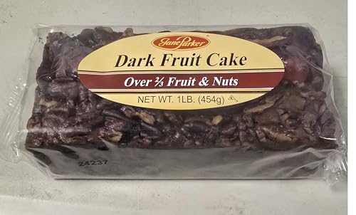 Jane Parker Fruitcake Dark Fruit Cake 1 pound (16 Ounce) Loaf