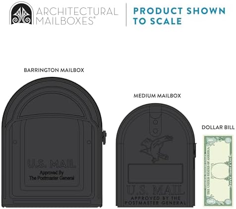 Architectural Mailboxes Barrington Post Mount Mailbox, Black