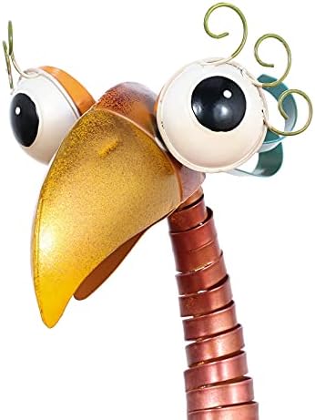 Tooarts Metal Garden Bird Statue Standing Animal Backyard Ornaments Outdoor Sculpture for Lawn Patio Art Decoration