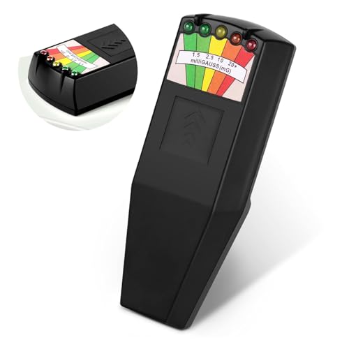 Emf Meter Ghost Hunting: Emf Meter Radiation Detector for EF RF MF - Handheld Emf Detector or Home and Office Emf Inspections, Black