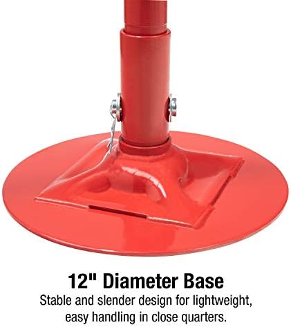 SUNEX TOOLS 6810A, Underhoist Support Stand with Foot Pedal, ¾ Ton Capacity, Large Base, Bearing Mounted Spin Handle, Height Adjustment Under Load, Lightweight, Supports Vehicle Components Only