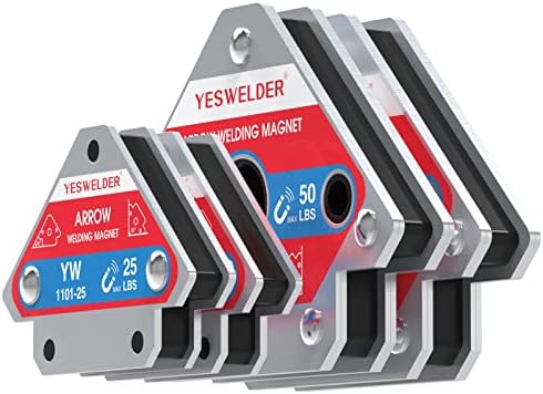 YESWELDER 4-Pc Welding Magnet Set, 50 lb Holding Power Welding Accessories