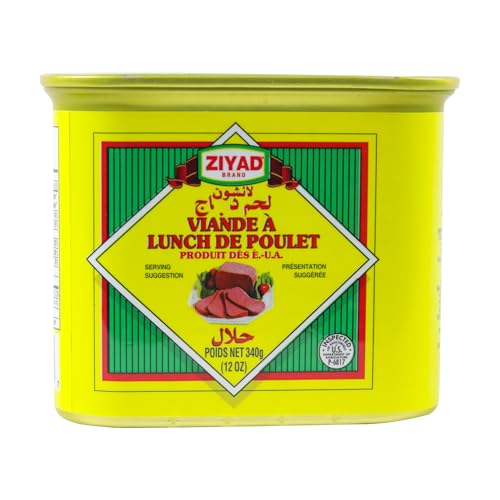 Ziyad Halal Luncheon Loaf Meat 12 oz - Premium Beef Canned Food for Quick Meals - Perfect for Sandwiches, Pasta, Rice - Convenient Halal Pantry Staple