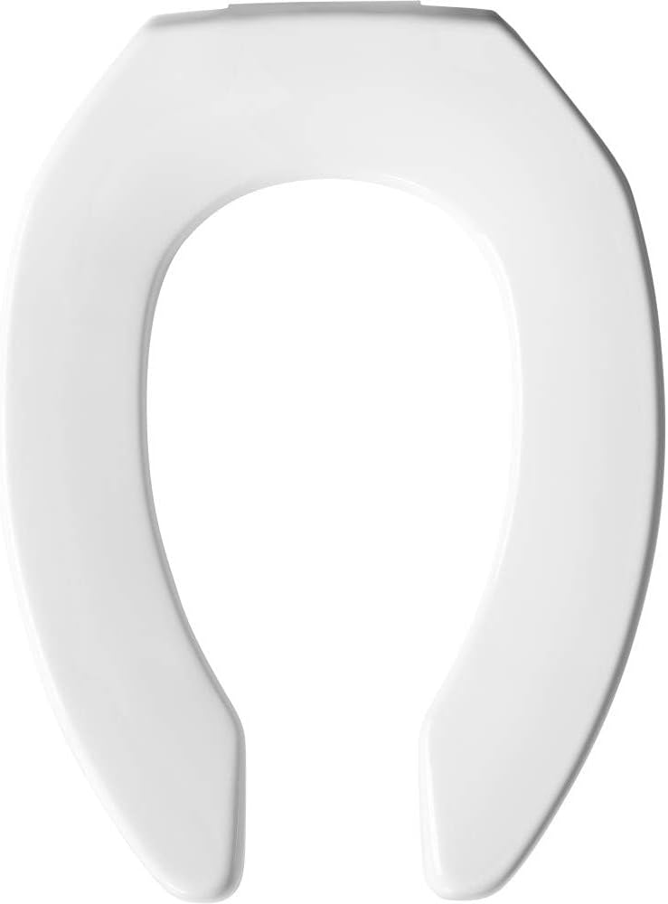 BEMIS 2L2155T 000 Medic-Aid 2" Lift Raised Open Front Plastic Toilet Seat, ELONGATED, Long Lasting Solid Plastic, White