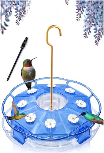 eWonLife 2 Pack 16 oz Saucer Hummingbird Feeders for Outdoors, Garden Decor