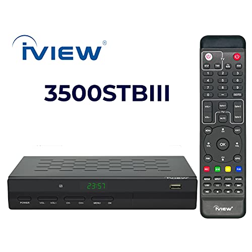 IVIEW-3500STB III, ATSC Digital Converter Box with Recording and Media Player, Analog to Digital, QAM Tuner, Channel 3/4, HDMI, A/V, USB