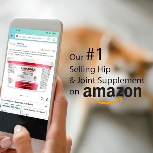 Triple Strength Hypo-Allergenic Soft Chews for Dogs - Hip and Joint Support Supplement with Glucosamine, Chondroitin, & MSM - Made in The USA - 120 Soft Chews