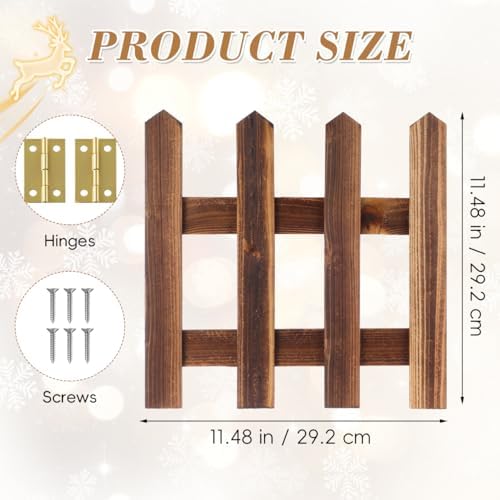 DOITOOL White Picket Fence Garden Border, Wood Decorative Garden Fence Animal Barrier Landscape Fencing Border for Dogs, Flower Bed