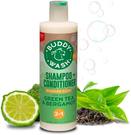Buddy Grooming Wash 2 in 1 Dog Shampoo, Lavender & Mint, 16 oz. Bottle