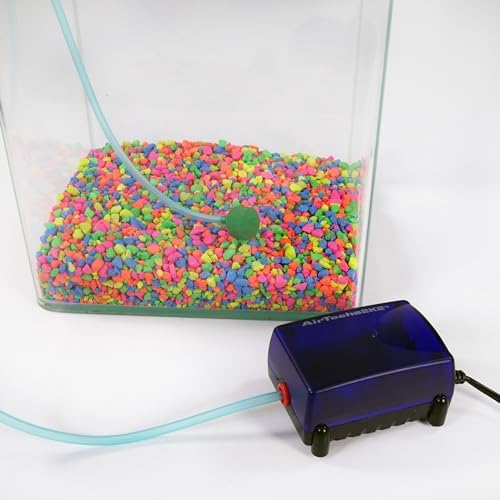 Penn-Plax Air-Tech Aquarium Air Pump | Quiet and Reliable | for Fish Tanks Up to 20 Gallons (AT2K2)