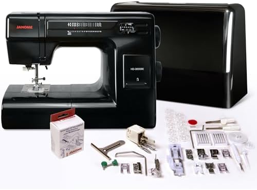Janome Heavy Duty HD-3000 Black Edition Sewing Machine with Bonus 6 Piece Quilting Kit