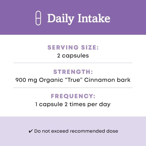 Oregon's Wild Harvest Organic True Cinnamon Ceylon 120 Count Vegan Capsules