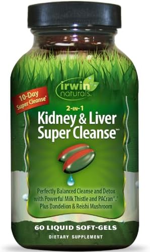 Irwin Naturals 2-in-1 Kidney & Liver Super Cleanse 60 Softgels