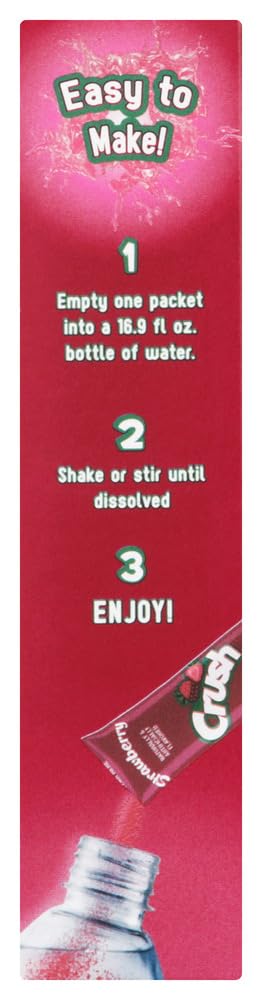 Crush Strawberry Sugar/Caffeine Free Hydrating On-the-Go Drink Mix: Wild Purple Smash - 1 Box (6 Packets)