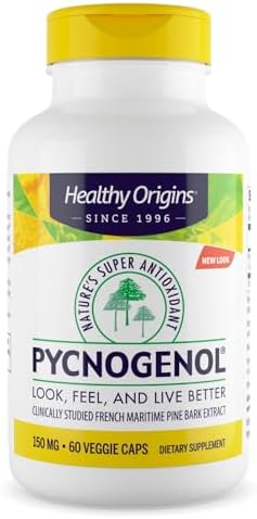 Healthy Origins Pycnogenol Pine Bark 150 mg, 60 Veggie Caps