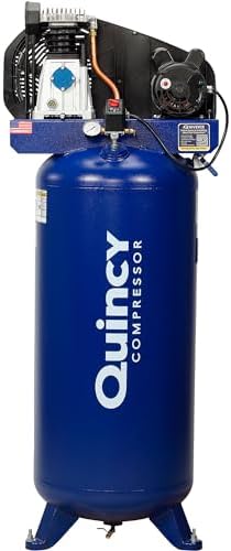 Quincy Single-Stage Air Compressor - 3.5 HP, 220 Volt, 60-Gallon Vertical Tank, Model Number Q13160VQ