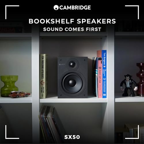Cambridge Audio SX-50 Bookshelf Speaker | 100 Watt Home Theater Compact Speaker Pair (Matte Black)