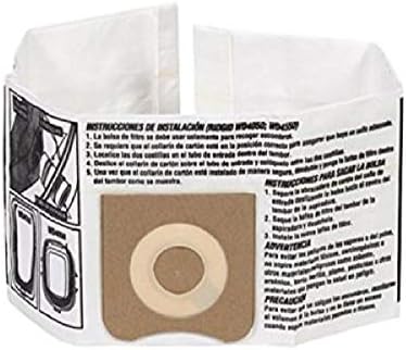 RIDGID 23738 Model High-Efficiency Dust Collection Bags, Size C, Wet Dry Vacuum Filter Bags, 2 Bags