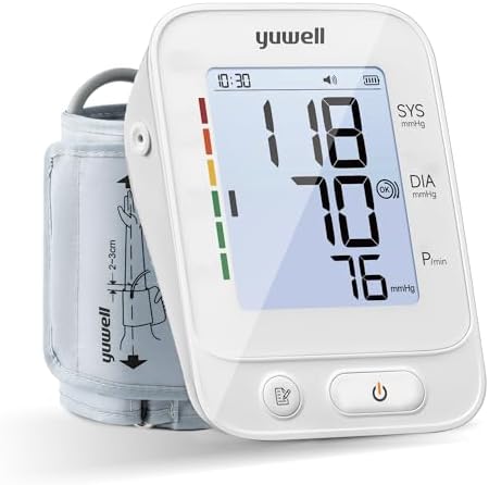 yuwell Blood Pressure Monitor, Large Upper Arm Blood Pressure Cuff, Digital Blood Pressure Machine for Home Use, Large Display, Stores 99 Readings