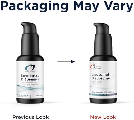 Designs for Health Liposomal D Supreme Vitamin D Liquid - 2500 IU Vitamin D3 + Vitamin K (K1 + K2) - Liposomes for Superior Absorption - Non-GMO