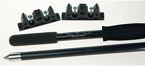 Panther Marine KPP120B King Pin Anchor Pole - 2 Piece, 12' - Black
