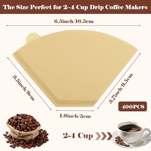 YQL #4 Cone Coffee Filters, 200 Count Paper Filters for Ninja Coffee Makers