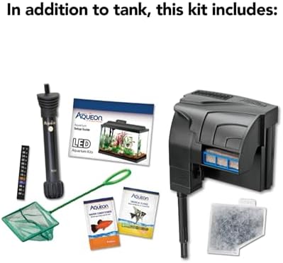 Aqueon Aquarium Fish Tank Starter Kit with LED Lighting 10 Gallon Fish Tank