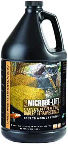 Microbe-Lift Concentrated Barley Straw Extract Conditioner for Ponds – 1 Gallon – Safe for Koi Fish, Plants & Decorations – Natural Pond Conditioner, Cost-Efficient & Organic Solution
