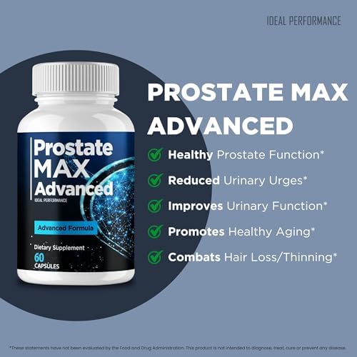 Prostate Max Supplement, Prostate Max Advanced Capsules for Men - Maximum Strength for Daily Wellness & Comfort, All Natural