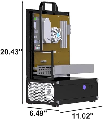PC Test Bench ATX Case Open Frame Computer Case, Upgraded Version Portable Chassis Bracket, Zinc Coated Steel Cases Shell