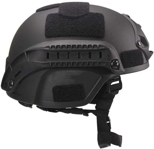 Airsoft MICH 2000 ACH Tactical Helmet with Clear Visor NVG Mount and Side Rail