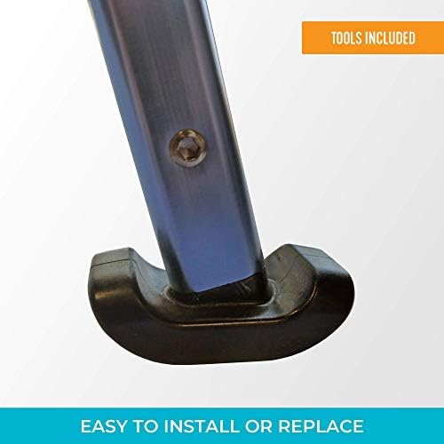 Stander Replacement Walker Ski Glides, Compatible with Stander's Wonder-Walker and Wonder-Walker-Plus, Black, Set of 2