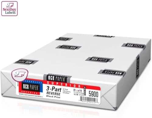 NextDayLabels Carbonless NCR Paper, 2 Part Reverse #5887, 8.5" x 11"