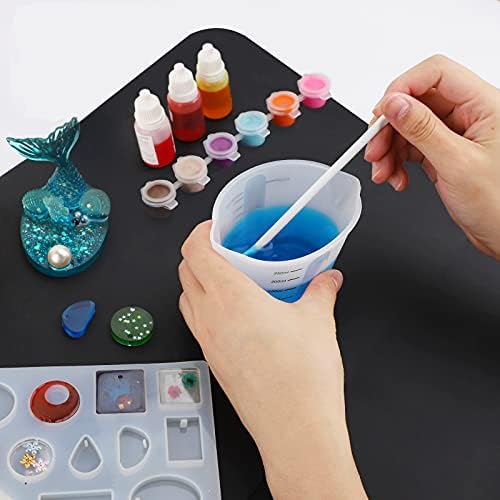 Gartful 500ml & 250ml Large Silicone Measuring Cups, Resin Mixing Cups for Epoxy, Jewelry Casting Molds, Acrylic Paint Pouring, Cup Making